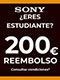 200 Euros de Cashback de Estudiantes de Sony