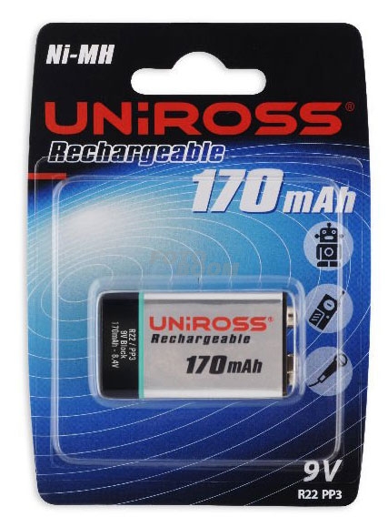 9V R22 de170mAh 9V R22 de170mAh