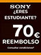 70 Euros de Cashback de Estudiantes de Sony