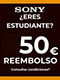50 Euros de Cashback de Estudiantes de Sony