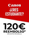120 Euros de Cashback de Estudiantes de Canon