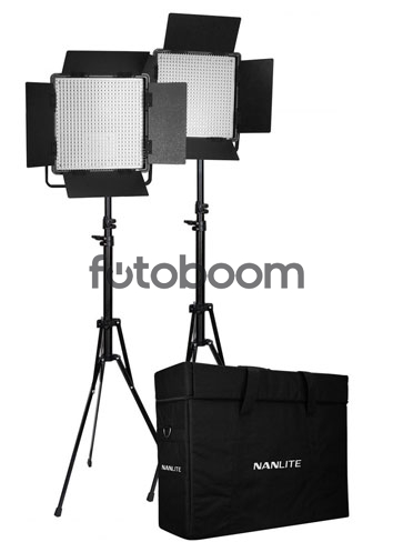 Kit 2 Paneles CN600SA LED + Maleta