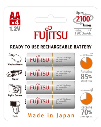 LR06 AA x4 1900mAh Recargable