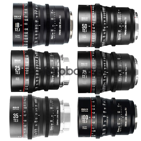 Kit Super35 6-Prime 18/25/35/50/75/100 (Arri PL) Kit Super35 6-Prime 18/25/35/50/75/100 (Arri PL)