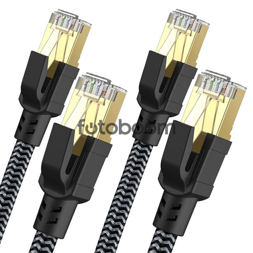 2x Cable Ethernet Cat 8 2M
