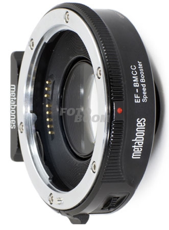 Canon EF Lens a cuerpo BMCC2.5K Speed Booster