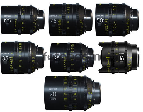 KIT VESPID 7-Lens 16/25/35/50/75/90 Macro/125 (FF, PL+EF) - PROMO VESPID DZOFilm