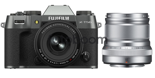 X-T50 Plata Carbón + 16-50mm f/2.8-4.8 XF R LM WR + 50mm f/2 R XF WR Plata + 200E BONIFICACION X + 10% EXPERIENCE DAY