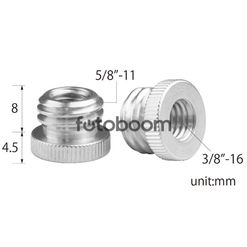 KS-908 Adaptador hembra 3/8- 16 a macho 5/8 -11