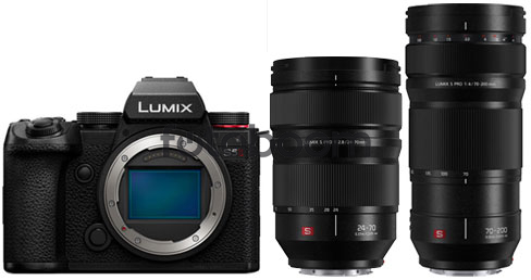 LUMIX S5M2 + 24-70mm f/2.8 S PRO + 70-200mm f/4 OIS S PRO - BLACK FRIDAY LUMIX S LUMIX S5M2 + 24-70mm f/2.8 S PRO + 70-200mm f/4 OIS S PRO - BLACK FRIDAY LUMIX S