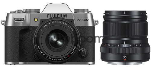 X-T50 Plata + 16-50mm f/2.8-4.8 XF R LM WR + 50mm f/2 R XF WR Negro + 200E BONIFICACION X + 10% EXPERIENCE DAY X-T50 Plata + 16-50mm f/2.8-4.8 XF R LM WR + 50mm f/2 R XF WR Negro + 200E BONIFICACION X + 10% EXPERIENCE DAY