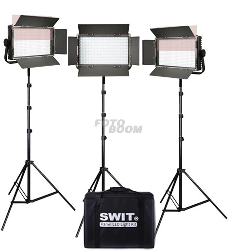 Kit 3 Paneles S-2110DS 576 LEDs Luz Día