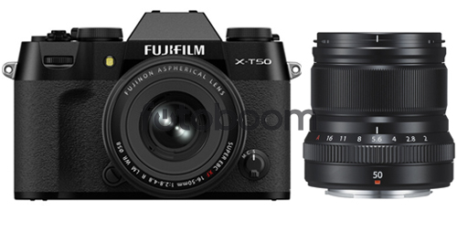 X-T50 Negra + 16-50mm f/2.8-4.8 XF R LM WR + 50mm f/2 R XF WR Negro + 200E BONIFICACION X + 10% EXPERIENCE DAY X-T50 Negra + 16-50mm f/2.8-4.8 XF R LM WR + 50mm f/2 R XF WR Negro + 200E BONIFICACION X + 10% EXPERIENCE DAY