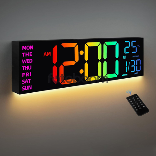 Reloj Digital Negro de pared 16.2 Reloj Digital Negro de pared 16.2
