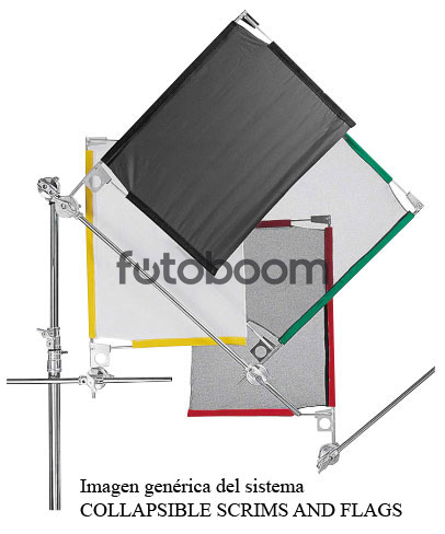 I610D Black Double Collapsible Scrim 30x45cm