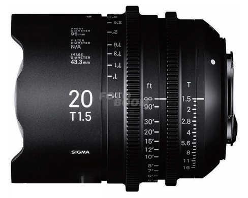 20mm T1.5 Prime FF Sony E 20mm T1.5 Prime FF Sony E