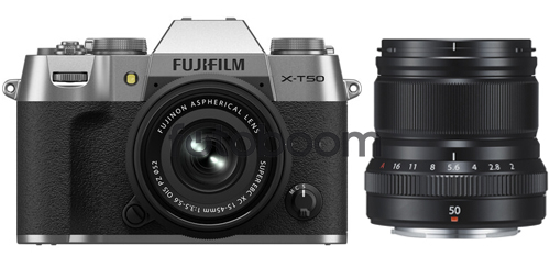 X-T50 Plata + 15-45mm f/3.5-5.6 XC OIS PZ + 50mm f/2 R XF WR Negro + 200E BONIFICACION X + 10% EXPERIENCE DAY