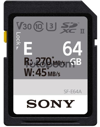 SDXC UHS-II SF-E 64GB R270MB/s-W120MB/s SDXC UHS-II SF-E 64GB R270MB/s-W120MB/s