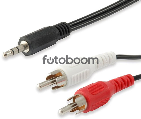 Conexion Minijack 3,5 St. Macho a 2 RCA 1,5m