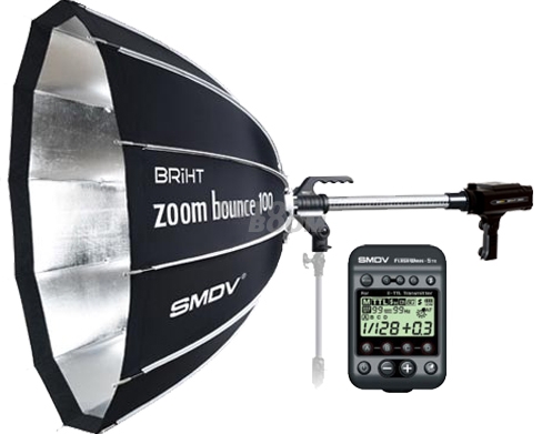 Briht 360 + ZOOM BOUNCE 100 Briht Plata + FlashWave 5TX Canon