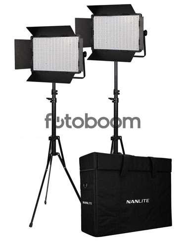 Kit 2 Paneles CN-1200SA LED + Maleta