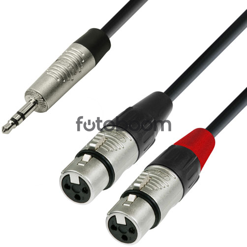 3,5mm estéreo macho a 2x XLR hembra (1,8m)