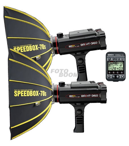 Kit 2x Briht 360 + 2x Speedbox 70s + FlashWave 5TX Nikon