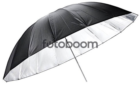 Paraguas de estudio 185cm blanco y plateado Paraguas de estudio 185cm blanco y plateado