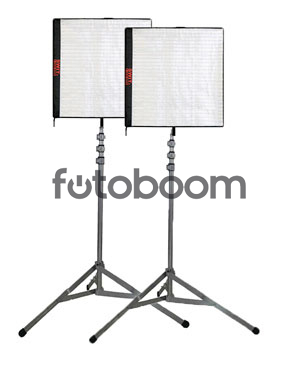 Kit 2 Paneles S-2630 756 LEDs Bicolor Flexible + 2 pies + Bolsa