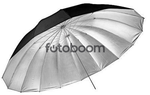 Paraguas de estudio 185cm negro y plateado Paraguas de estudio 185cm negro y plateado