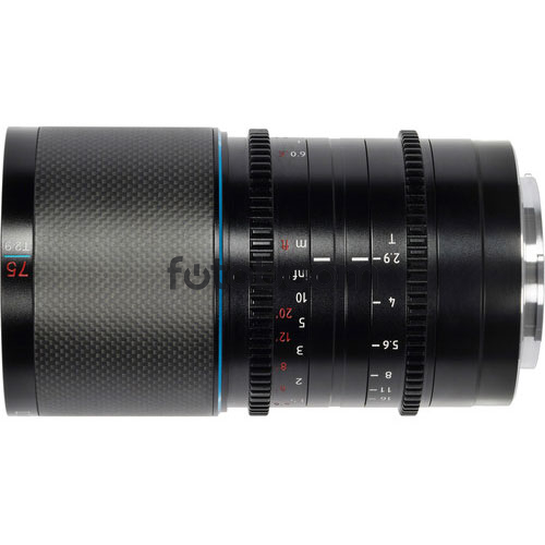 75mm T2.9 x1.6 Anamórfico Saturn Blue (Full Frame, E-Mount) 75mm T2.9 x1.6 Anamórfico Saturn Blue (Full Frame, E-Mount)