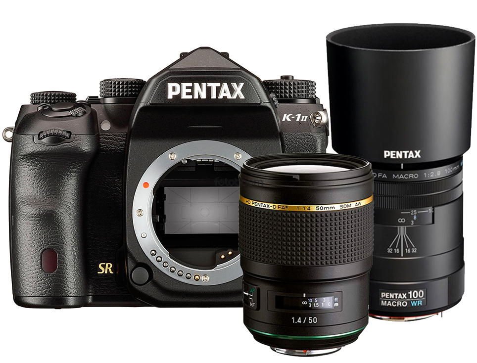 K1 Mark II + 50mm f/1.4 DFA SDM AW + 100mm f/2.8 WR Macro con 500E - BLACK FRIDAY PENTAX