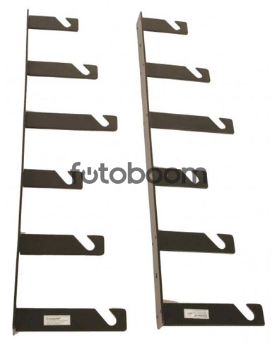 Soporte pared para 6 fondos