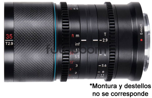 35mm T2.9 x1.6 Anamórfico Saturn Blue (Full Frame, X-Mount)