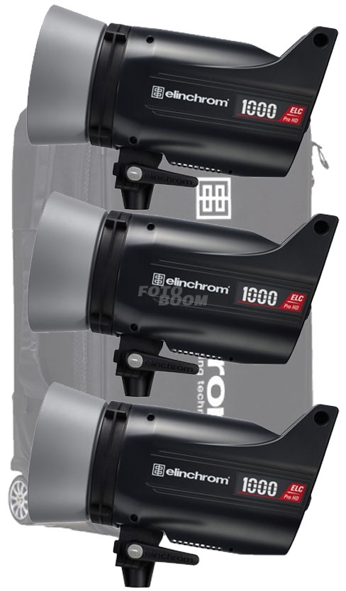 KIT 3 Flashes Elinchrom ELC PRO-HD1000