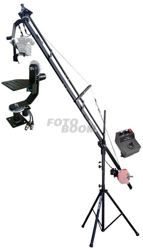 Grua 3,66m + Jib Stand + Pan Tilt Head Jr + Power Pack