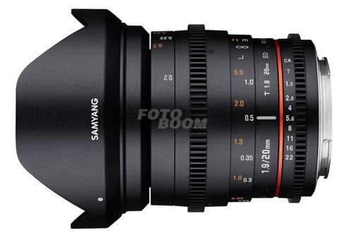 20mm t/1.9 ED AS UMC VDSLR II Sony E 20mm t/1.9 ED AS UMC VDSLR II Sony E