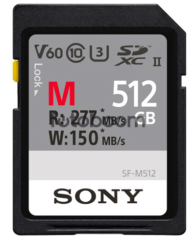 SD UHS-II SF-M512 277Mb/s SD UHS-II SF-M512 277Mb/s
