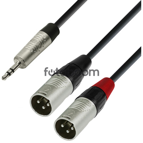 3,5mm estéreo macho a 2x XLR macho (3m)