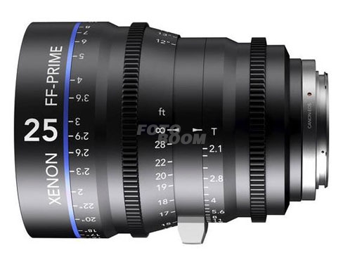 25mm f/2.1 Xenon FF-Prime Montura Canon EF 25mm f/2.1 Xenon FF-Prime Montura Canon EF