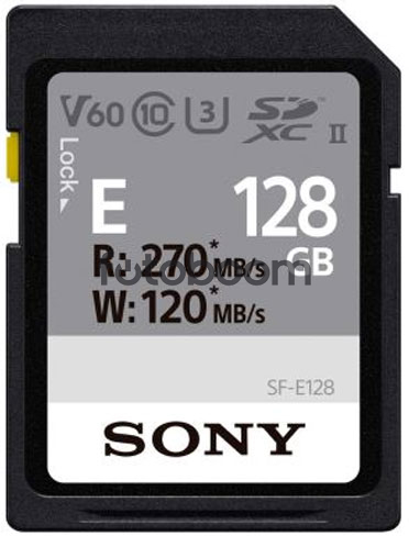 SDXC UHS-II SF-E 128GB R270MB/s-W120MB/s SDXC UHS-II SF-E 128GB R270MB/s-W120MB/s