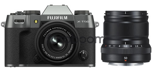 X-T50 Plata Carbón + 15-45mm f/3.5-5.6 XC OIS PZ + 50mm f/2 R XF WR Negro + 200E BONIFICACION X + 10% EXPERIENCE DAY X-T50 Plata Carbón + 15-45mm f/3.5-5.6 XC OIS PZ + 50mm f/2 R XF WR Negro + 200E BONIFICACION X + 10% EXPERIENCE DAY