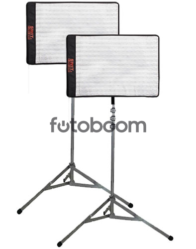 Kit 2 Paneles S-2620 280 LEDs Bicolor Flexible + 2 pies Kit 2 Paneles S-2620 280 LEDs Bicolor Flexible + 2 pies