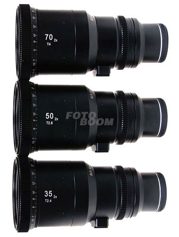 Kit 3 Lentes 35 / 50 / 70mm Anamorfica Cine 2x MFT
