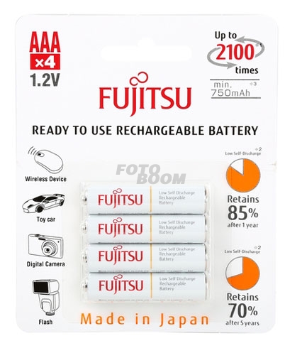 LR03 AAA x4 750mAh Recargable