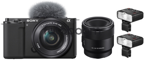 ZV-E10 + 16-50mm f/3,5-5,6 OSS E + 50mm f/2.8 Macro + MF12-DK1 ODONT KIT - - BLACK FRIDAY SONY