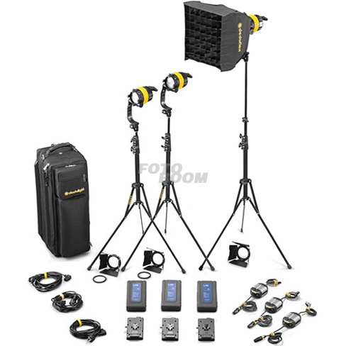 Kit Bat 3 focos LED de 40W Bicolor