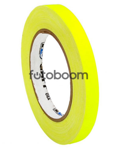 Cinta Gaffer 12mm x 22.8m (Amarillo Fluorescente)