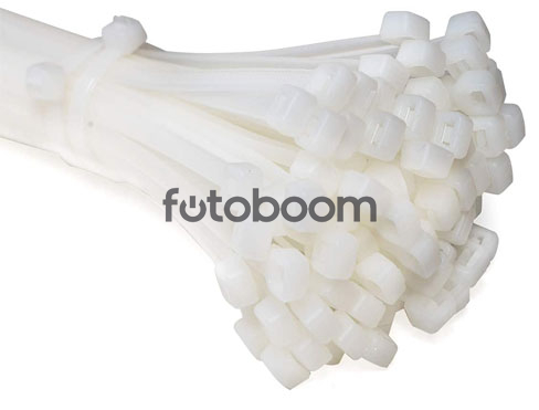 Bridas Blancas 200 x 4,8mm - 100 Unidades