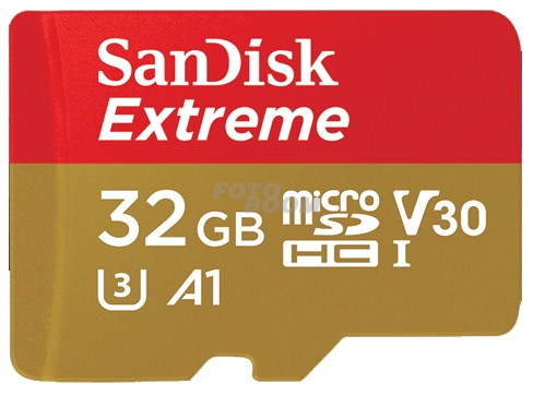 Micro SDHC EXTREME 32GB V30 100Mb/s + Adaptador